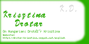 krisztina drotar business card